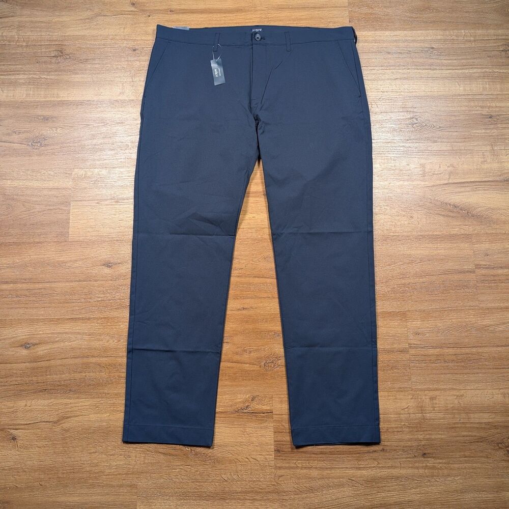 J Crew Tech Pants Mens 40x32(30) Blue Slim Chino Performance Golf Stretch NWT